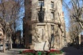 Monument to Rafael Casanova in sunny day in Barcelona, Ã¢â¬â¹Ã¢â¬â¹Catalonia, Spain